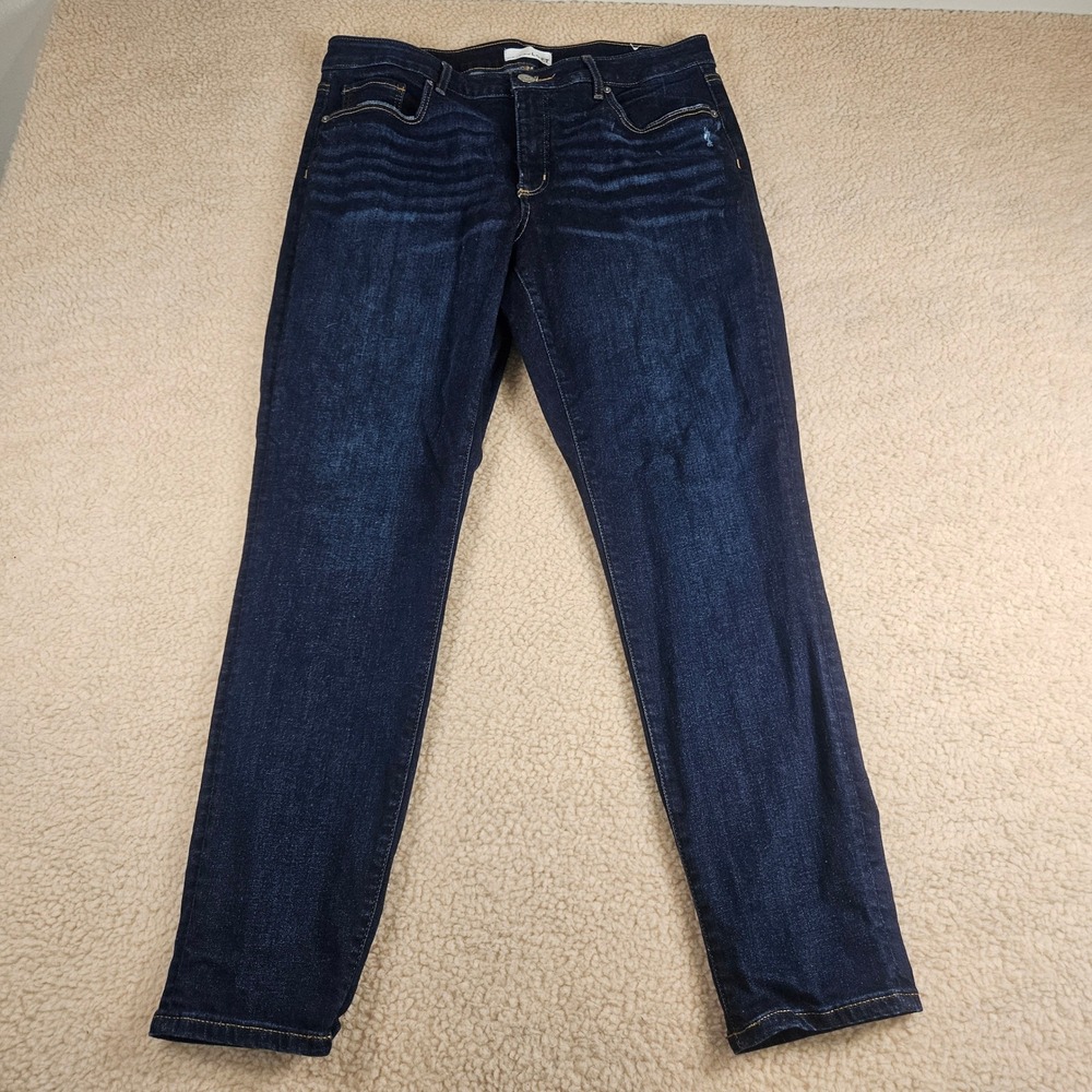 Loft Curvy Skinny Jeans Women 31/12 Dark Wash Indigo Slim Pockets Classic Denim